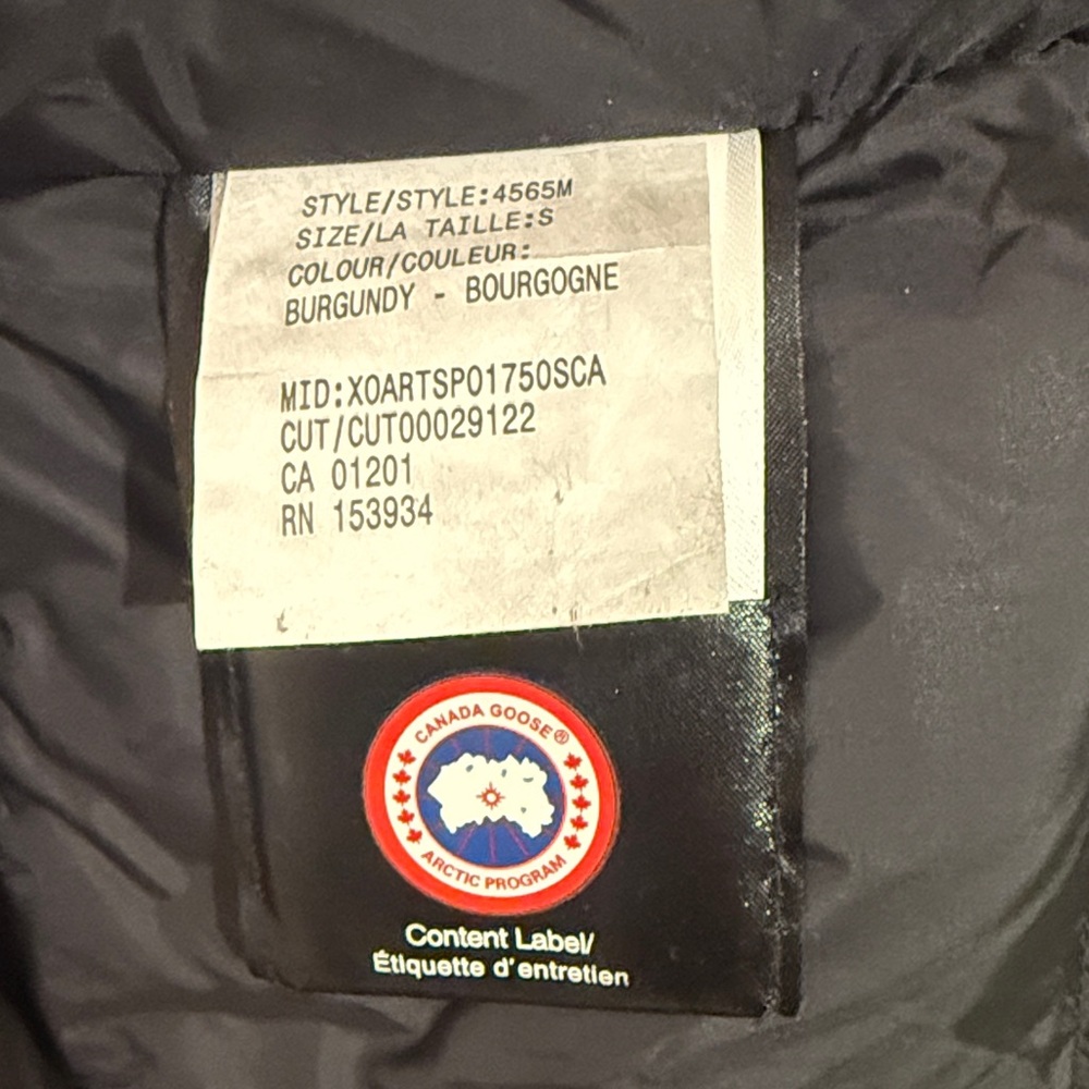 Canada Goose Burgundy Parka with Fur Hood - Picture 6 of 13